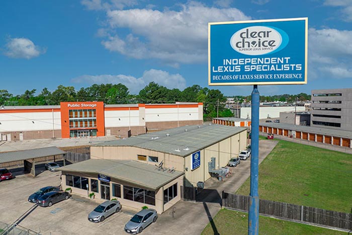 Aerial View of Clear Choice Shop Woodlands Texas